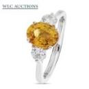 **Natural Diamond Pear Cut Solitaire Ring 1.00ct